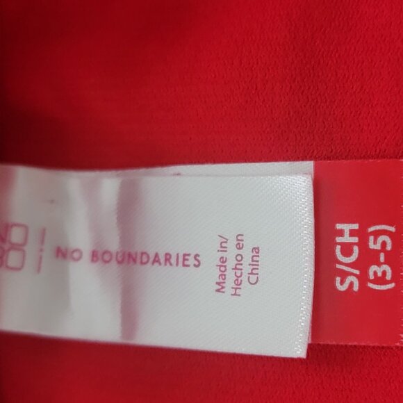 No Boundaries Juniors' Solid One-Piece Swimsuit Baywatch Red - Picture 12 of 15